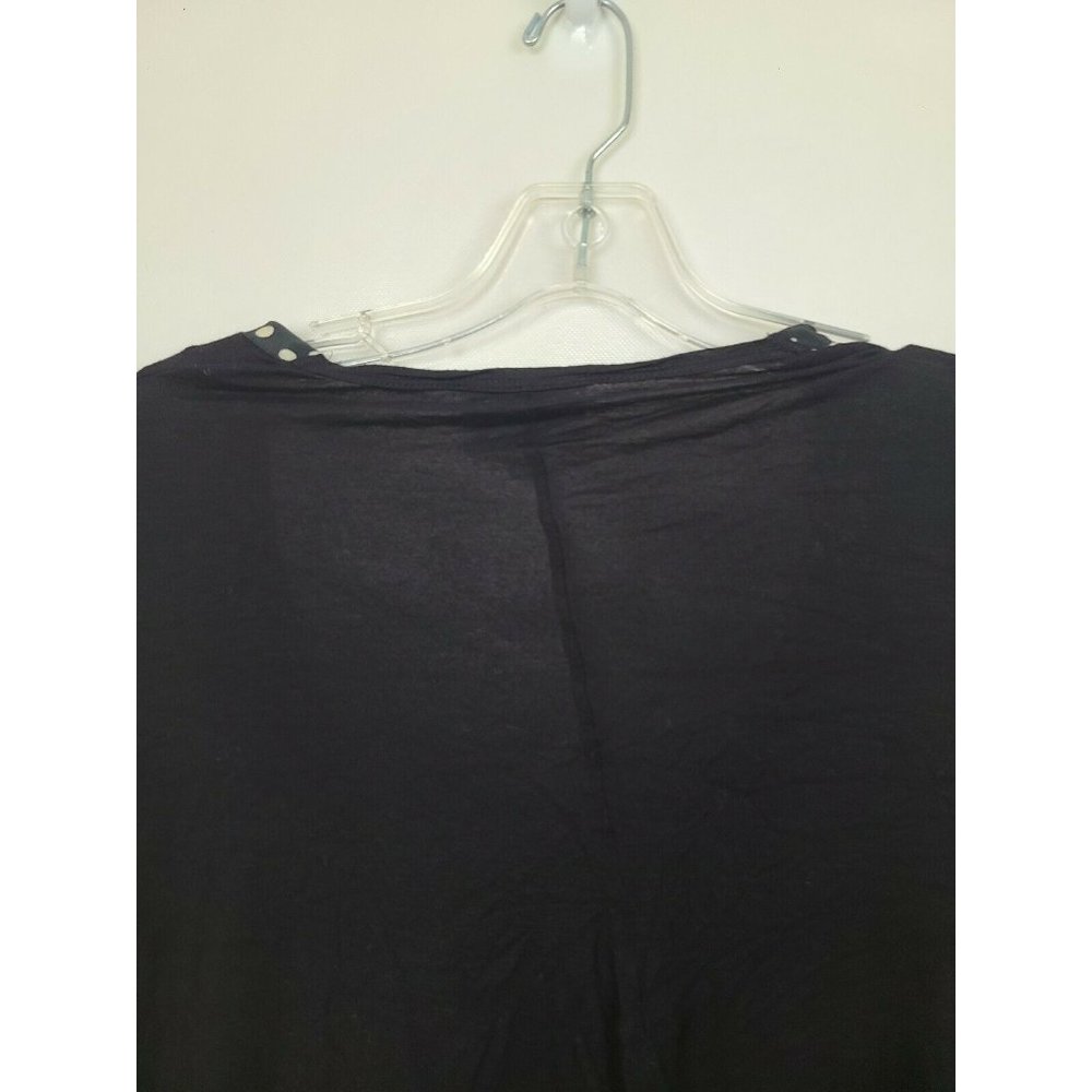 Anthropologie Baraschi Womens Black Polka Dot High Low 3/4 Sleeve Top Size Small - Picture 5 of 7